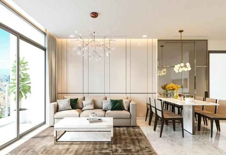 Phòng khách căn hộ Masteri Centre Point, Quận 9 Căn hộ Masteri Centre Point nội thất cơ bản, view thoáng mát.