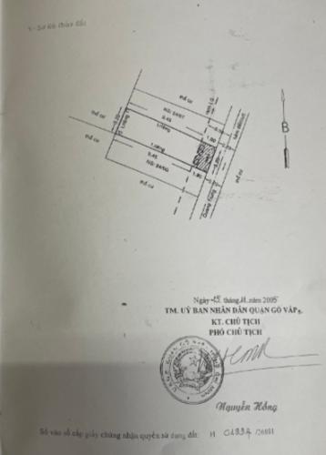 Bản vẽ nhà phố Quận Gò Vấp Nhà phố kết cấu 1 trệt 1 lầu hẻm xe máy 3m, pháp lý đầy đủ.