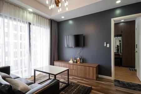 Phòng khách căn hộ M-ONE NAM SÀI GÒN Cho thuê căn hộ M-One Nam Sài Gòn 3PN, đầy đủ nội thất, full sàn gỗ, ban công hướng Nam
