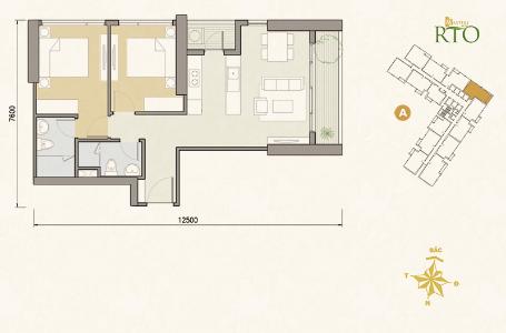 Mặt bằng căn hộ Masteri An Phú Căn hộ Masteri An Phú view nội khu yên tĩnh, nội thất cơ bản.