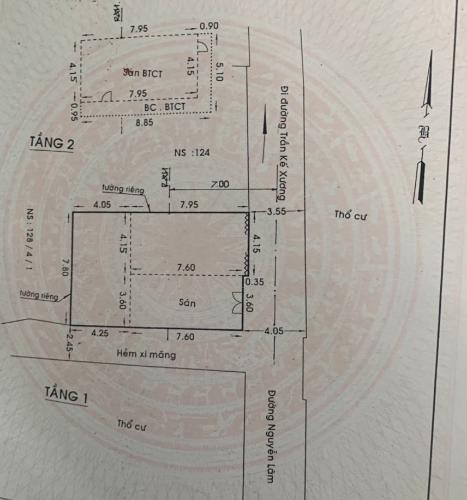Bản vẽ Nhà phố hướng Đông, khu dân cư an ninh đông đúc.
