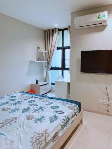 Phòng ngủ căn hộ City Garden Căn hộ City Garden tầng 18, diện tích lớn, đầy đủ nội thất