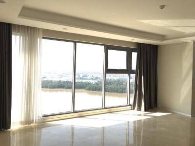 Phòng khách căn Lofthouse Diamond Island, Quận 2 Căn hộ Duplex Diamond Island, view thoáng mát, cửa hướng Tây Bắc.