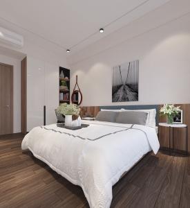 phòng ngủ căn hộ The Sun Avenue Bán căn hộ The Sun Avenue tầng cao, nội thất đầy đủ, hiện đại.