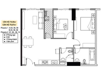 Layout căn hộ Topaz Elite Căn hộ view thành phố Topaz Elite tầng cao đón gió.
