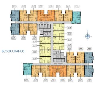 Mặt bằng dự án Q7 Saigon Riverside Bán căn hộ tầng cao Q7 Saigon Riverside, 2 phòng ngủ, diện tích 66.66m2.