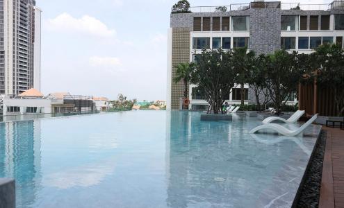 view cảnh căn hộ Gateway Thảo Điền Căn hộ Gateway Thảo Điền đón view nội khu, đầy đủ nội thất.