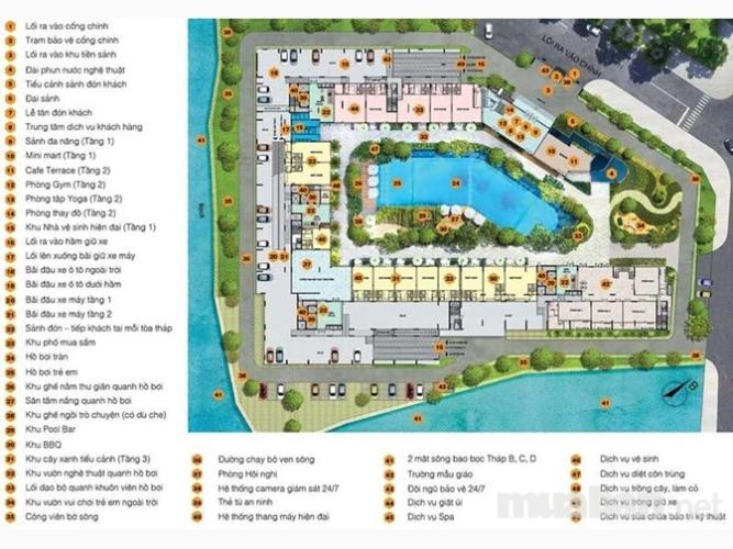 Mặt bằng dự án Sunrise Riverside Bán căn hộ tầng thấp Sunrise Riverside, diện tích 103.96m2.