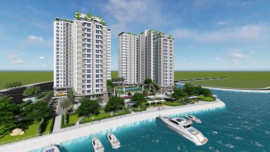 Tòa nhà Conic Riverside  Căn hộ Conic Riverside tầng thấp nội thất cơ bản, ban công rộng rãi.