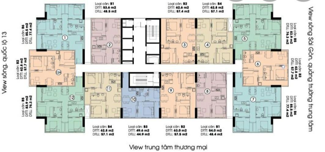 Layout River Panorama Quận 7 Căn hộ River Panorama nội thất cơ bản, ban công đón gió.