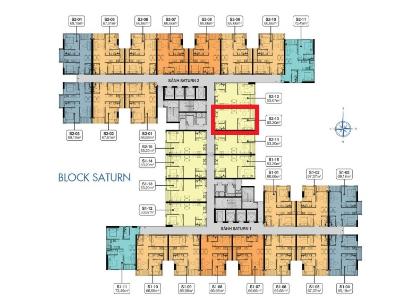 Layout S2.29.13 Bán căn hộ tầng cao Q7 Saigon Riverside, ban công hướng Đông đón nắng.