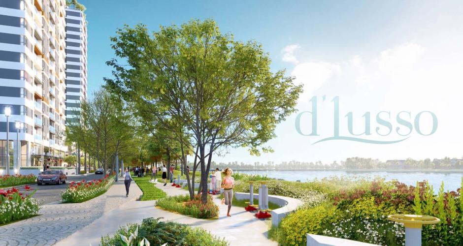 D'Lusso, Quận 2 Căn hộ D'Lusso tầng 8 hướng cửa Tây Bắc, trang bị nội thất cơ bản.