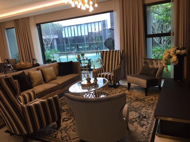 Phòng khách Feliz En Vista Quận 2 Căn hộ Feliz En Vista nội thất sang trọng, view nội khu.