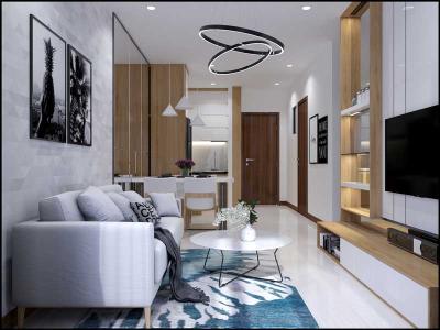 phòng khách Bcons Green View Căn hộ tầng 09 Bcons Green View, nội thất cơ bản