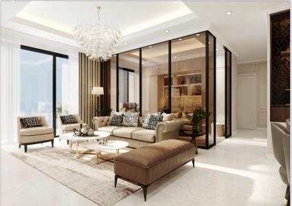 Căn hộ Vinhomes Central Park Bình Thạnh Căn hộ Vinhomes Central Park nội thất mạ vàng, view sông Sài Gòn và Landmark 81