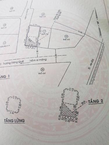 Bản vẽ Nhà phố hướng Nam, 2 mặt tiền hẻm thông thoáng.