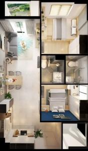 Toàn cảnh căn hộ Saigon South Residence Căn hộ Saigon South Residence tầng trung ban công hướng Nam đón gió