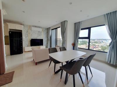 Phòng khách căn hộ Vinhomes Grand Park Căn hộ Vinhomes Grand Park bàn giao nội thất đầy đủ, view thành phố.