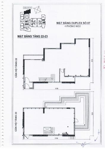 Layout căn Penhouse dự án Precia quận 2 Căn hộ Penthouse Precia hướng Đông Nam, nội thất cơ bản.
