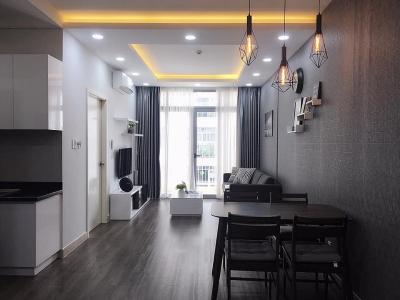 Phòng khách LuxCity Quận 7 Căn hộ Luxcity đầy đủ nội thất, ban công thoáng mát.