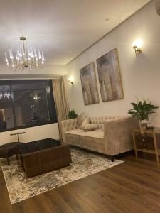 Phòng khách căn hộ Saigon Pearl , Quận Bình Thạnh Căn hộ cao cấp Saigon Pearl tầng cao view Bitexco, đầy đủ nội thất.