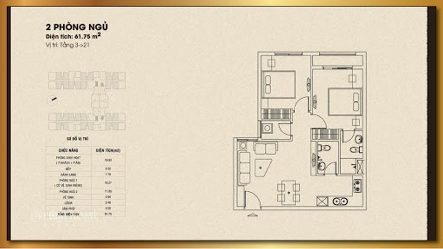 Layout Dream Home Palace Quận 8 Căn hộ Dream Home Palace hướng Đông Nam, nội thất cơ bản.