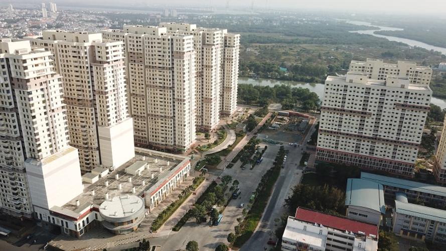 Era Town, Quận 7 Căn hộ Era Town tầng trung, ban công hướng Nam view thoáng mát.