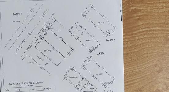 Bản vẽ nhà phố Quận Gò Vấp Nhà phố hướng Tây hẻm xe tải 6m, bàn giao sổ hồng và nội thất cơ bản.