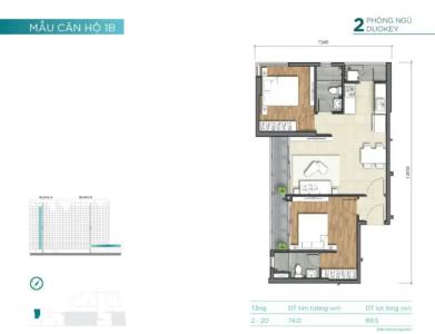layout căn số 8 dự án D'Lusso quận 2 Căn hộ tầng trung D'Lusso phòng khách đón sáng thoáng mát.