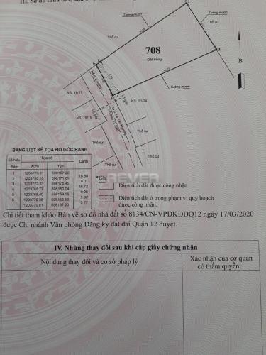 Bản vẽ Đất nền Thới An 11, Phường Thới An, Quận 12 Đất nền Quận 12 hẻm xe hơi cách đất 20m, diện tích 128m2, sổ đỏ chính chủ.