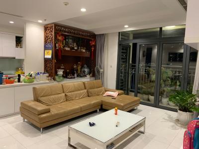 Phòng khách căn hộ Vinhomes Cemtral Park, Quận Bình Thạnh Căn hộ Vinhomes Central Park hướng Tây Bắc, view nội khu tuyệt đẹp.