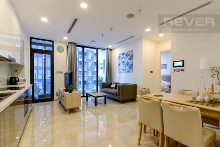 Phòng Khách Bán căn hộ Vinhomes Golden River 1PN tầng cao, đầy đủ nội thất, view sông thoáng mát