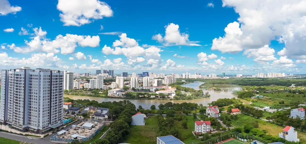 View Saigon South Residence  Căn hộ Saigon South Residence tầng cao, đầy đủ nội thất.