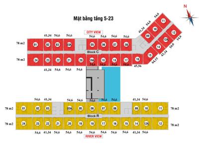 Layout Saigon Intela, Bình Chánh Căn hộ Saigon Intela tầng 6 nội thất cơ bản, cửa hướng Đông Nam