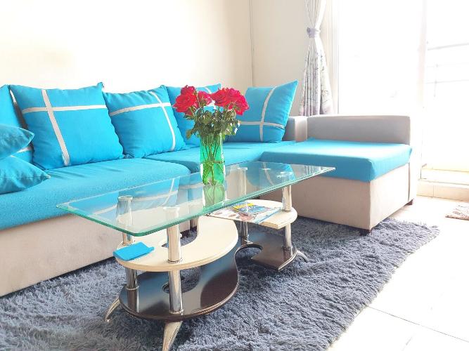 Phòng khách căn hộ Conic Đông Nam Á, Bình Chánh Căn hộ tầng 6 Conic Đông Nam Á hướng Tây Bắc, đầy đủ nội thất.