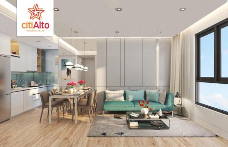 Nhà mẫu CitiAlto, Quận 2 Căn hộ CitiAlto nội thất cơ bản, ban công hướng Đông Nam.