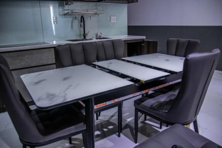 Phòng ăn Saigon South Residence Nhà Bè  Căn hộ Saigon South Residence tầng trung, view thành phố.