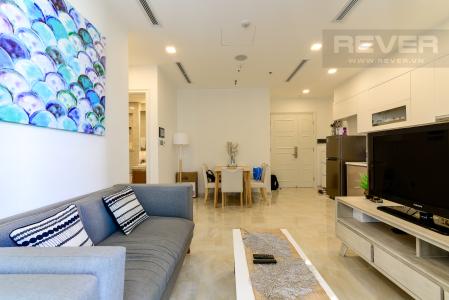 Phòng Khách Bán căn hộ Vinhomes Golden River 1PN tầng cao, đầy đủ nội thất, view sông thoáng mát