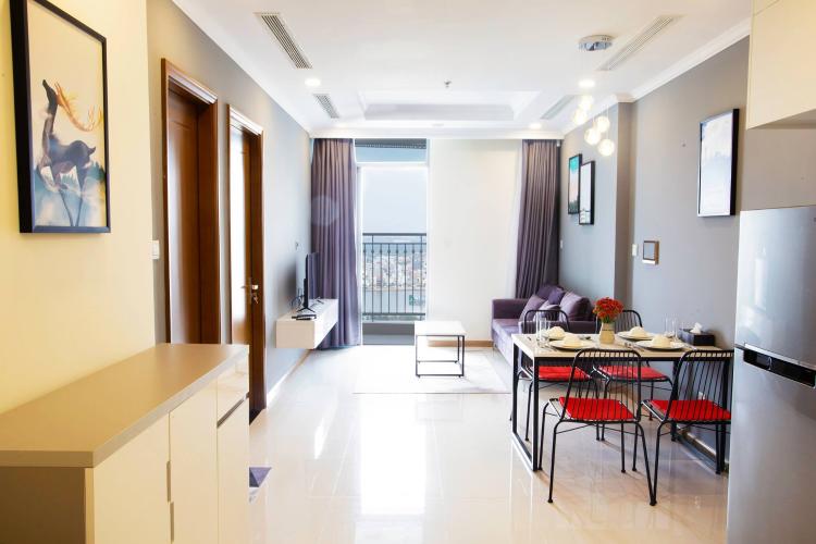 Phòng ăn căn hộ VINHOMES CENTRAL PARK Bán căn hộ Vinhomes Central Park 1PN, tầng cao, đầy đủ nội thất, view sông Sài Gòn và thành phố