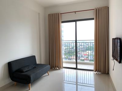 phòng khách căn hộ The Sun Avenue Căn hộ The Sun Avenue tầng trung, nội thất đầy đủ tiện nghi.