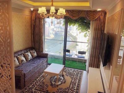 Phòng khách căn hộ The Gold View Bán căn hộ tầng cao, nội thất đầy đủ The Gold View