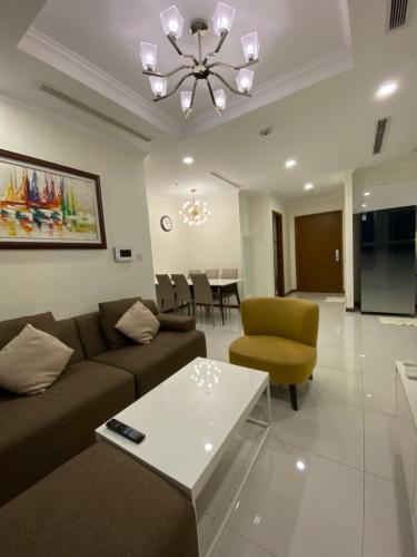 Phòng khách Căn hộ Vinhomes Central Park Căn hộ tầng 33 Vinhomes Central Park bàn giao nội thất đầy đủ