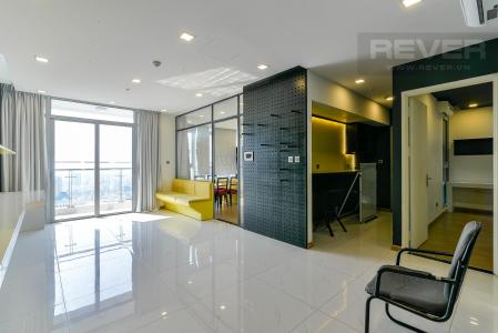 Phòng khách căn hộ Vinhomes Central Park Căn hộ Vinhomes Central Park đầy đủ nội thất, view thành phố