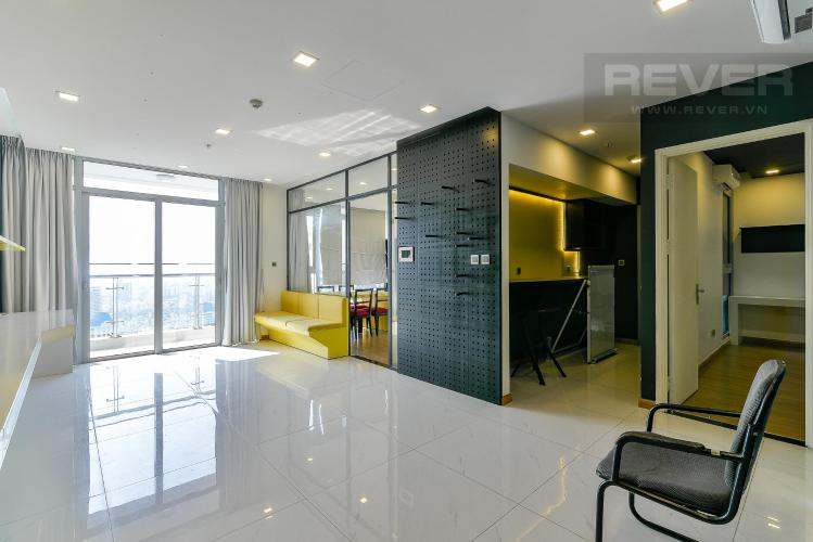 Phòng khách căn hộ Vinhomes Central Park Căn hộ Vinhomes Central Park đầy đủ nội thất, view thành phố