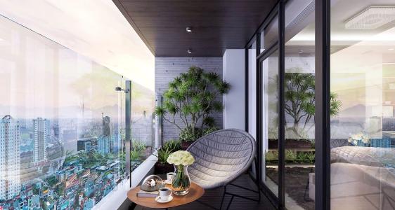 Ban công căn hộ Sunshine Diamond River, Quận 7 Căn hộ Sunshine Diamond River tầng trung thoáng mát, nội thất cơ bản.