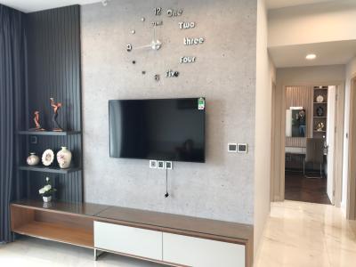 Phòng khách căn hộ Phú Mỹ Hưng Midtown Căn hộ tầng cao Phú Mỹ Hưng Midtown, nội thất cao cấp đầy đủ.