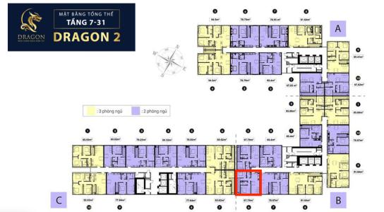 Mặt bằng tầng căn hộ Topaz Elite Căn hộ tầng trung Topaz Elite với view thành phố sầm uất.