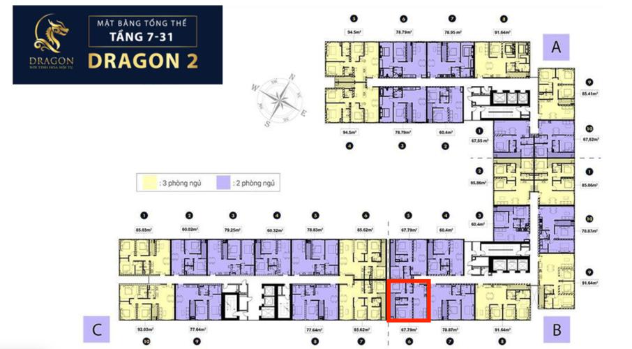 Mặt bằng tầng căn hộ Topaz Elite Căn hộ tầng trung Topaz Elite với view thành phố sầm uất.