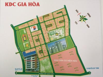 Đất nền Quận 9 Đất nền tại KDC Gia Hòa diện tích 100m2, có sổ hồng riêng.