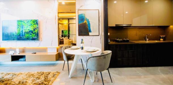 Nhà mẫu Sunshine Diamond River, Quận 7 Căn hộ Sunshine Diamond River tầng cao, nội thất cơ bản.